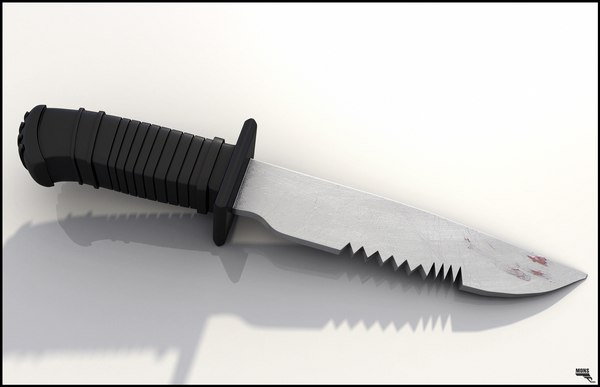 knife military weapon 3d model