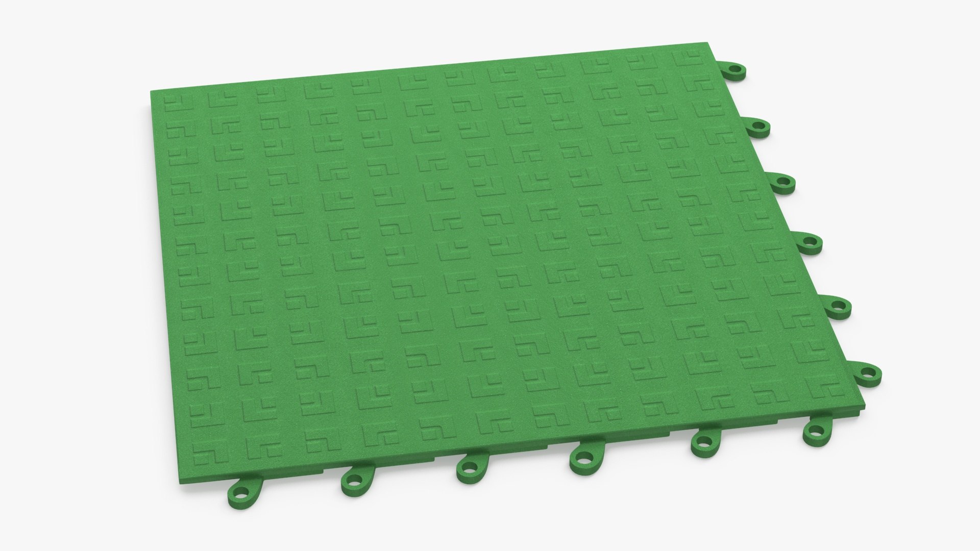 3D Interlocking Floor Mat Piece Green Model - TurboSquid 2234505