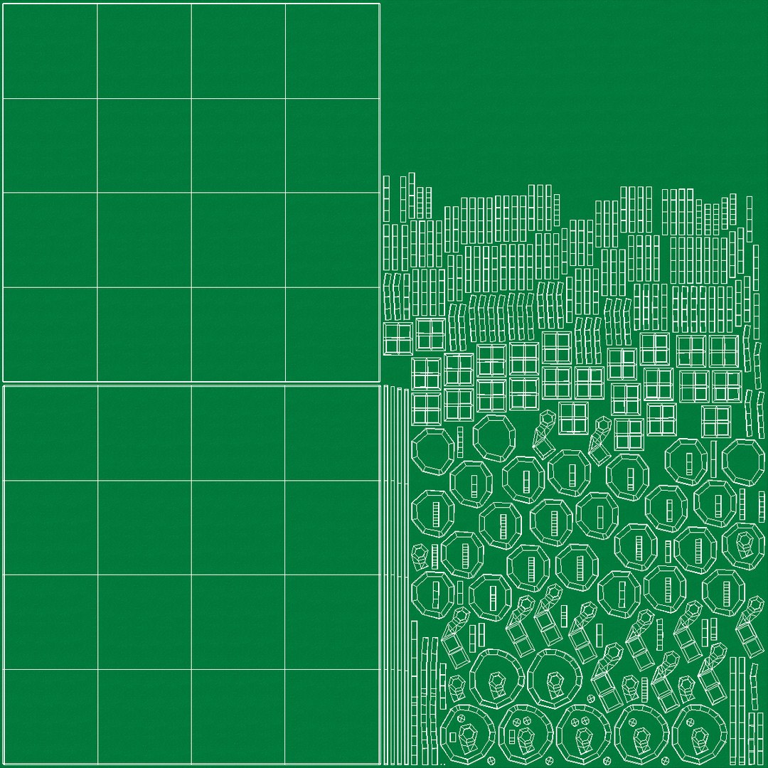 3D Interlocking Floor Mat Piece Green Model - TurboSquid 2234505