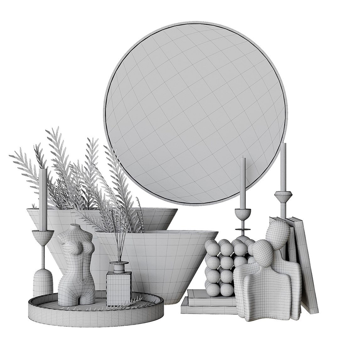 3D Decorative Set With Bas Model - TurboSquid 2219273