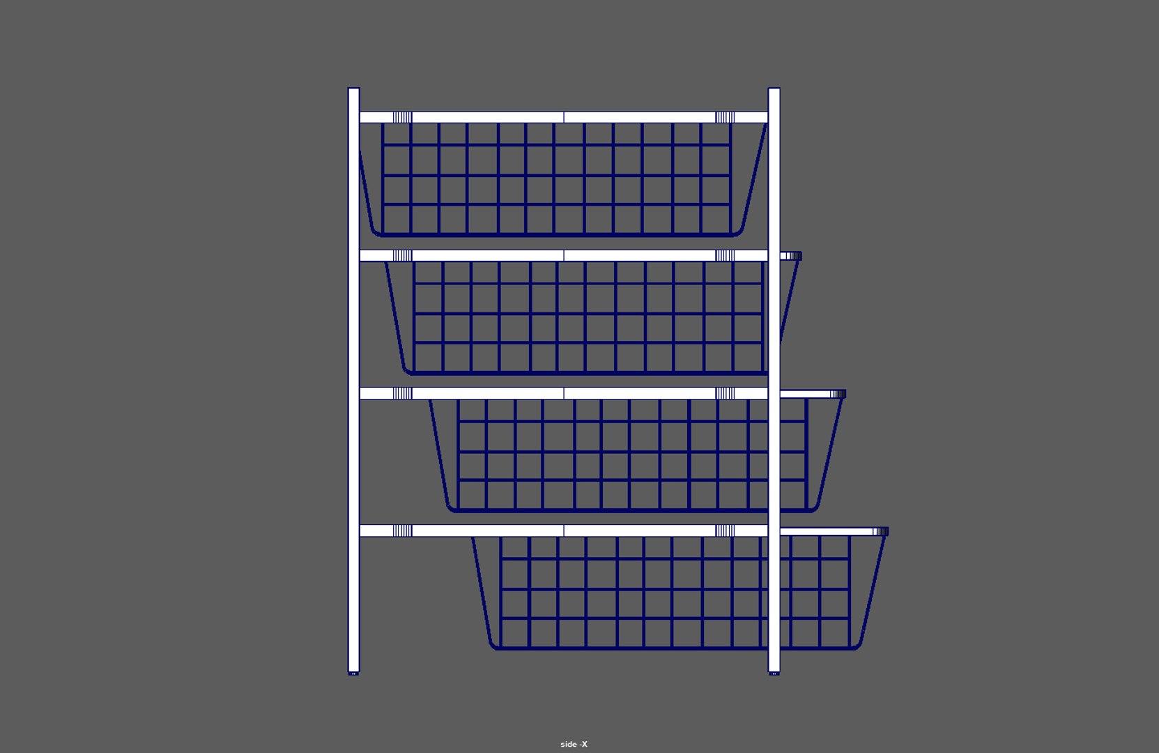 3D Model Pull Out Kitchen Wire Rack Basket - TurboSquid 2304928