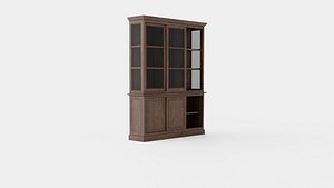 3D Assonet display cabinet wenge