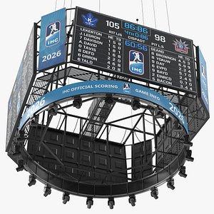 Hockey Scoreboard Screen with LED Panels 3D model