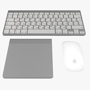 apple accessories modeled keyboard 3ds