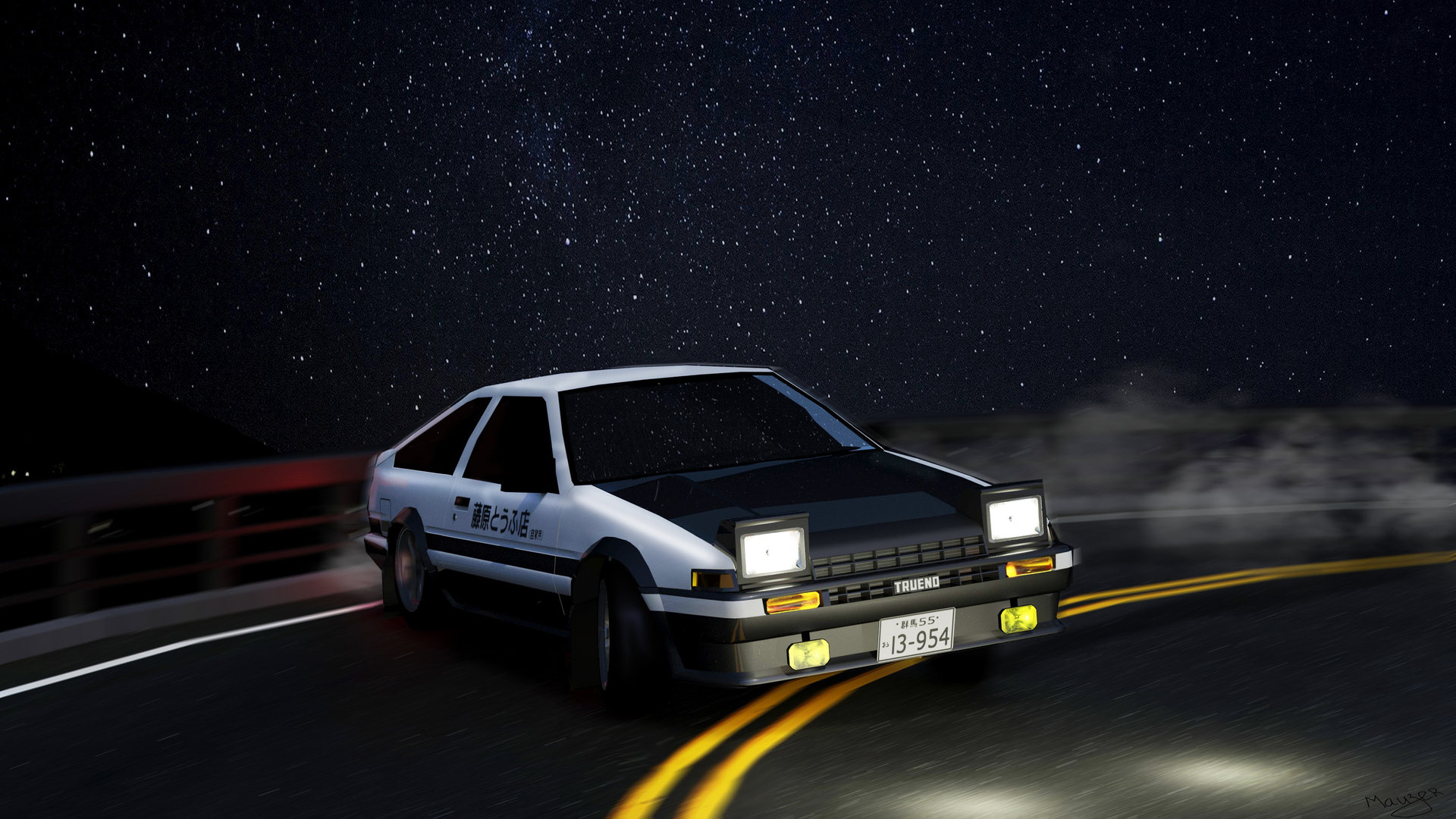 Toyota ae86 Trueno аниме