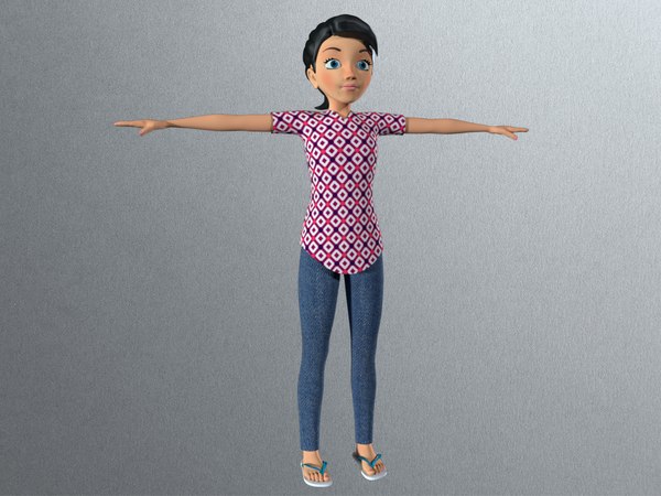 girl charecter 3D model