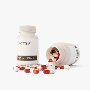 3D Supplement bottle