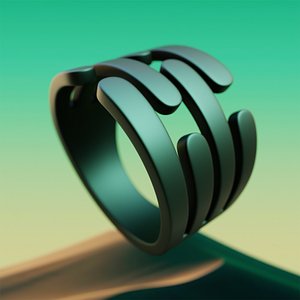 Luxury Fashion Ring 3D Print 21 3D model