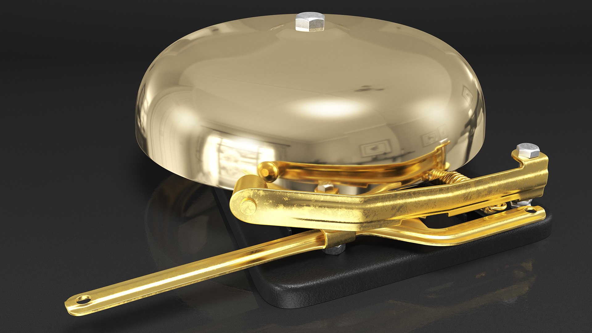 Brass boxing bell rigged model - TurboSquid 1702991