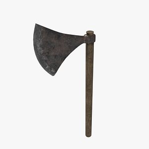 3D Medieval Axe 02 model