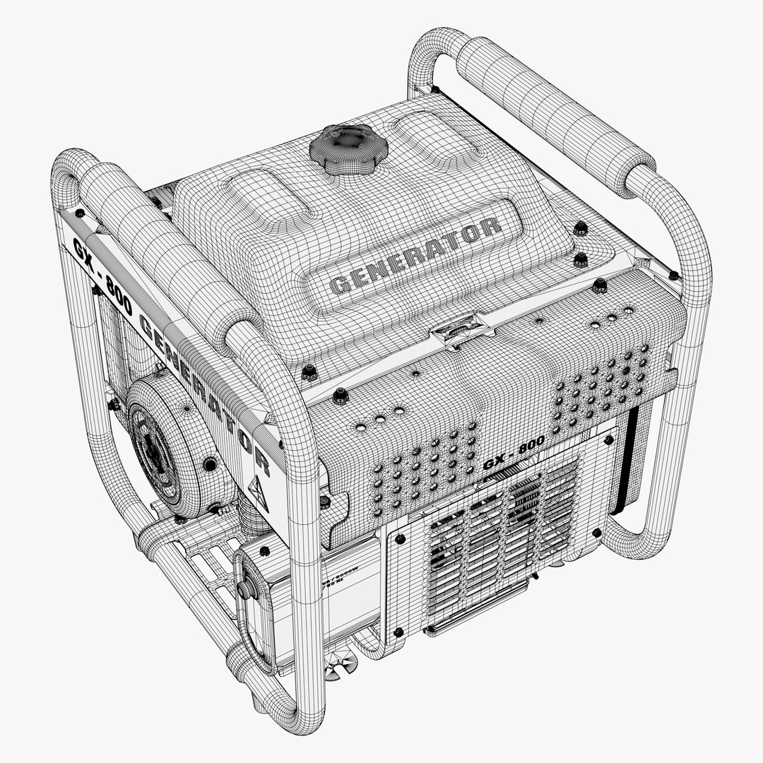 3D Portable Power Electric Generator GX800 - TurboSquid 2434786