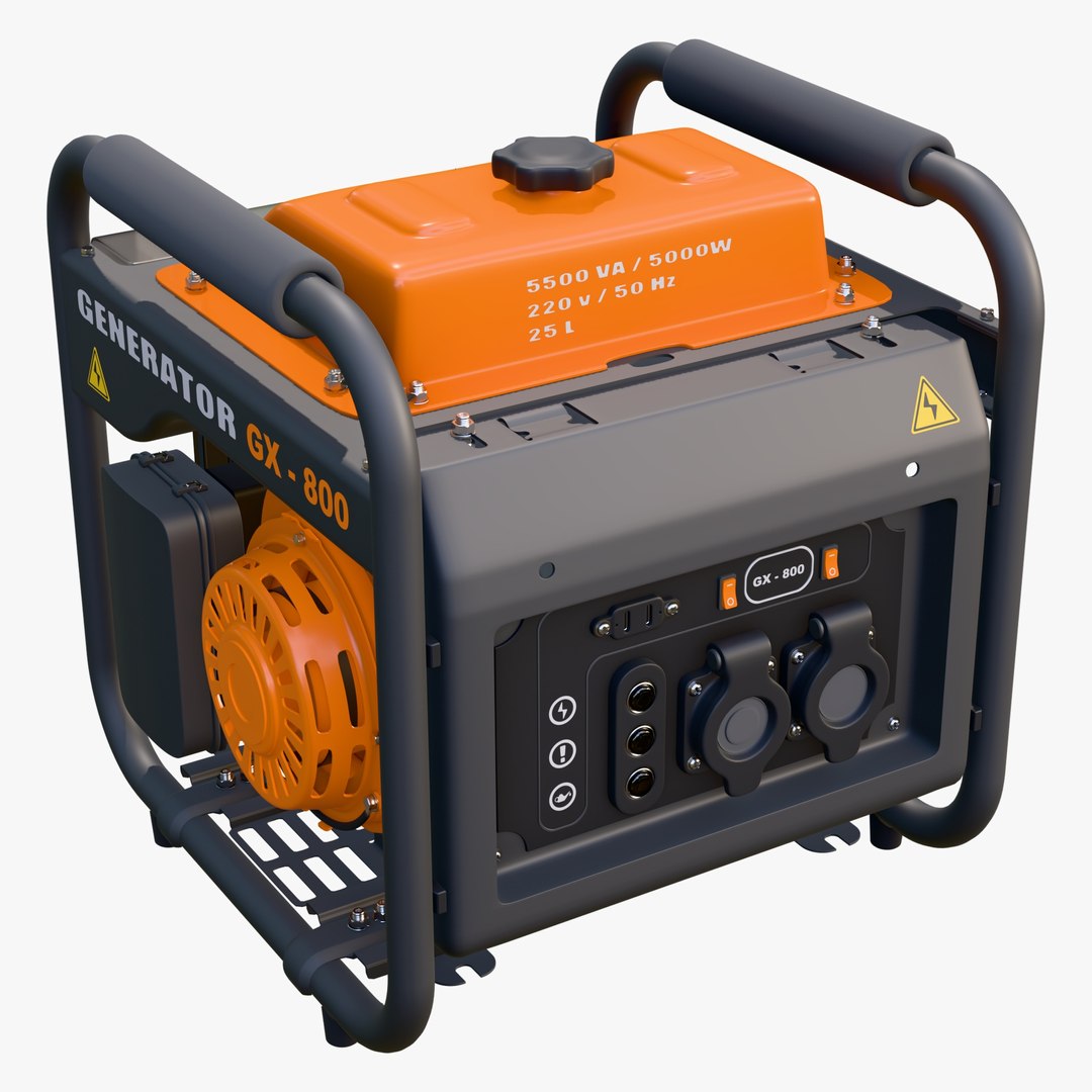 3D Portable Power Electric Generator GX800 - TurboSquid 2434786
