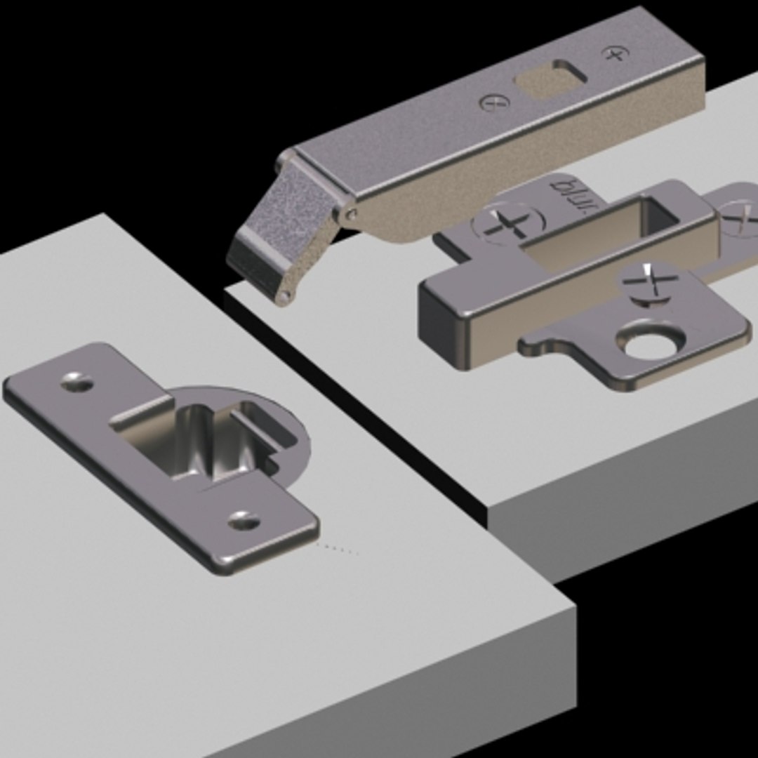 Scale Blum Hinge 3d Model