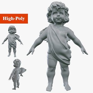 cupid angel for valentines day High-Poly