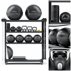 fitness set technogym skilltools 3D model