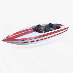 3D model Speedboat 020 Low-poly PBR
