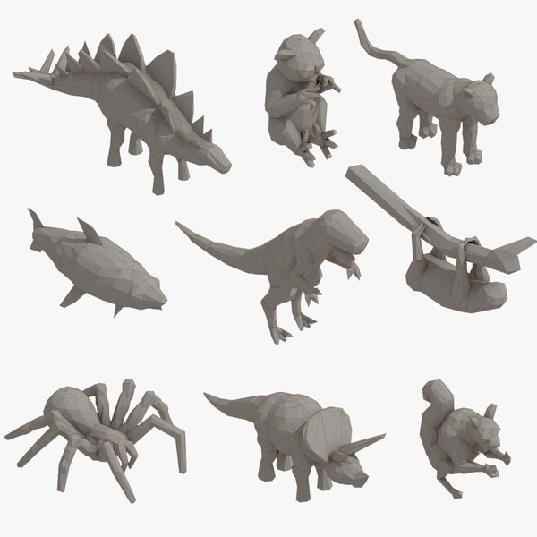 Low Poly 3d Art Animals Isometric Icon Pack 02 3D model - TurboSquid 1757025