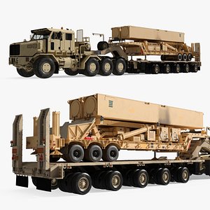 Strategic LRHW Launcher Mounted on Oshkosh HET A1 3D