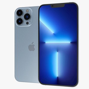 3D Apple iPhone 13 Pro Max Sierra Blue model