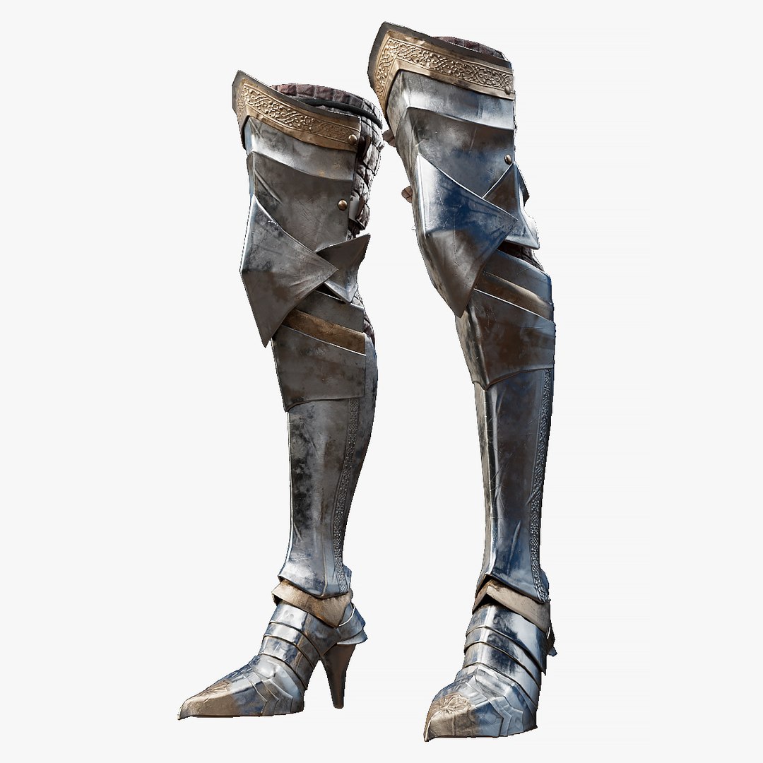 3D Female Knight Leg Armor Set LowPoly - TurboSquid 2034219