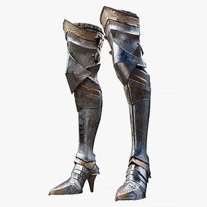 Female Knight  Leg Armor Set LowPoly