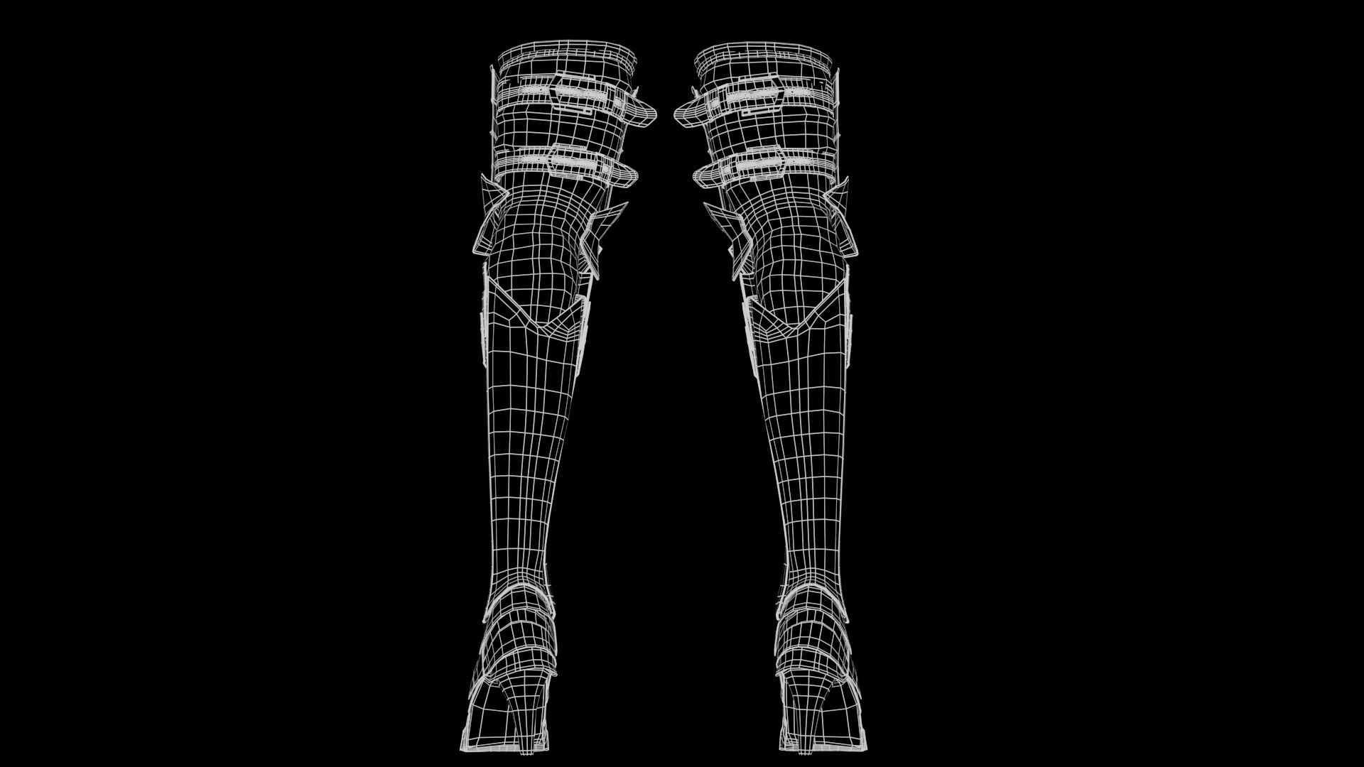 3D Female Knight Leg Armor Set LowPoly - TurboSquid 2034219