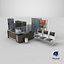 Office Props Collection Single Mat All PBR Unity UE Textures
