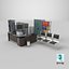 Office Props Collection Single Mat All PBR Unity UE Textures