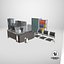 Office Props Collection Single Mat All PBR Unity UE Textures