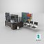 Office Props Collection Single Mat All PBR Unity UE Textures