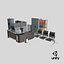 Office Props Collection Single Mat All PBR Unity UE Textures