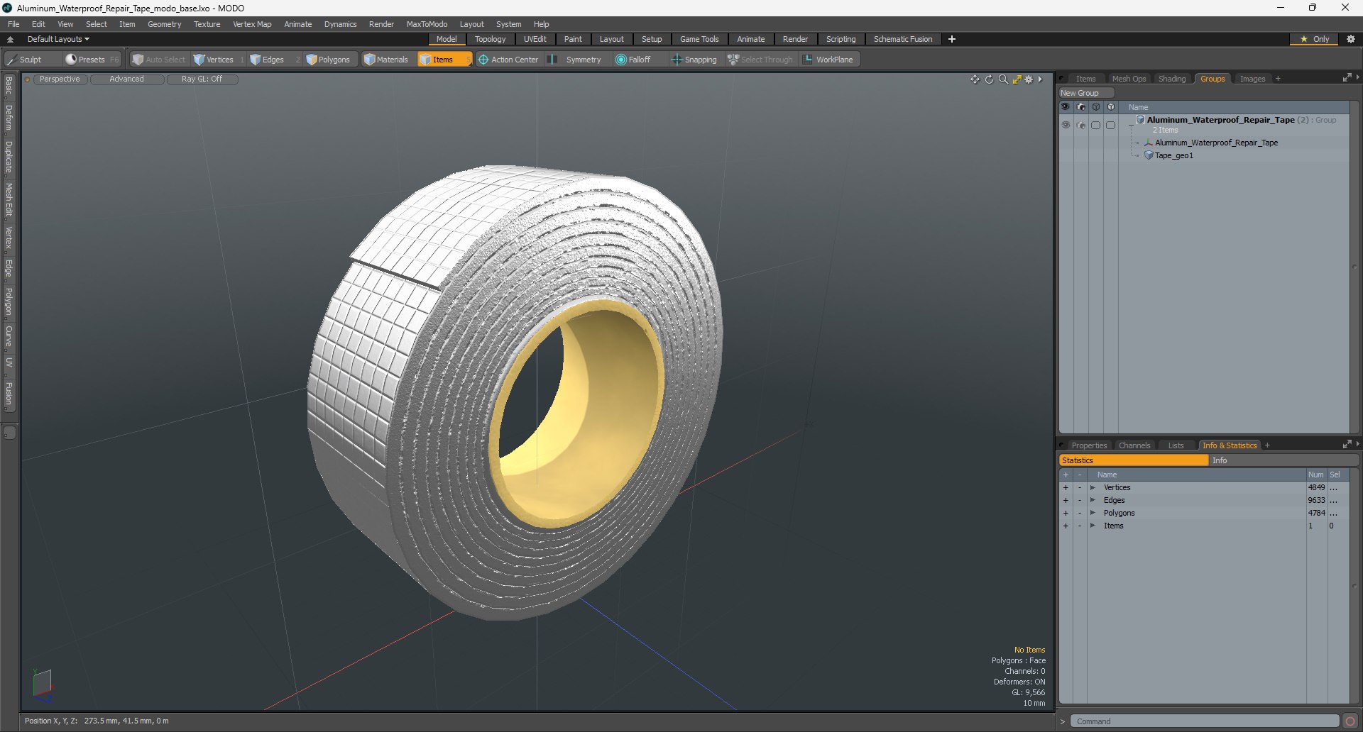3D Aluminum Waterproof Repair Tape Model - TurboSquid 2280217