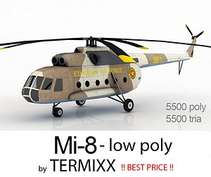 3d helicopter mi-8 etiophia air force model