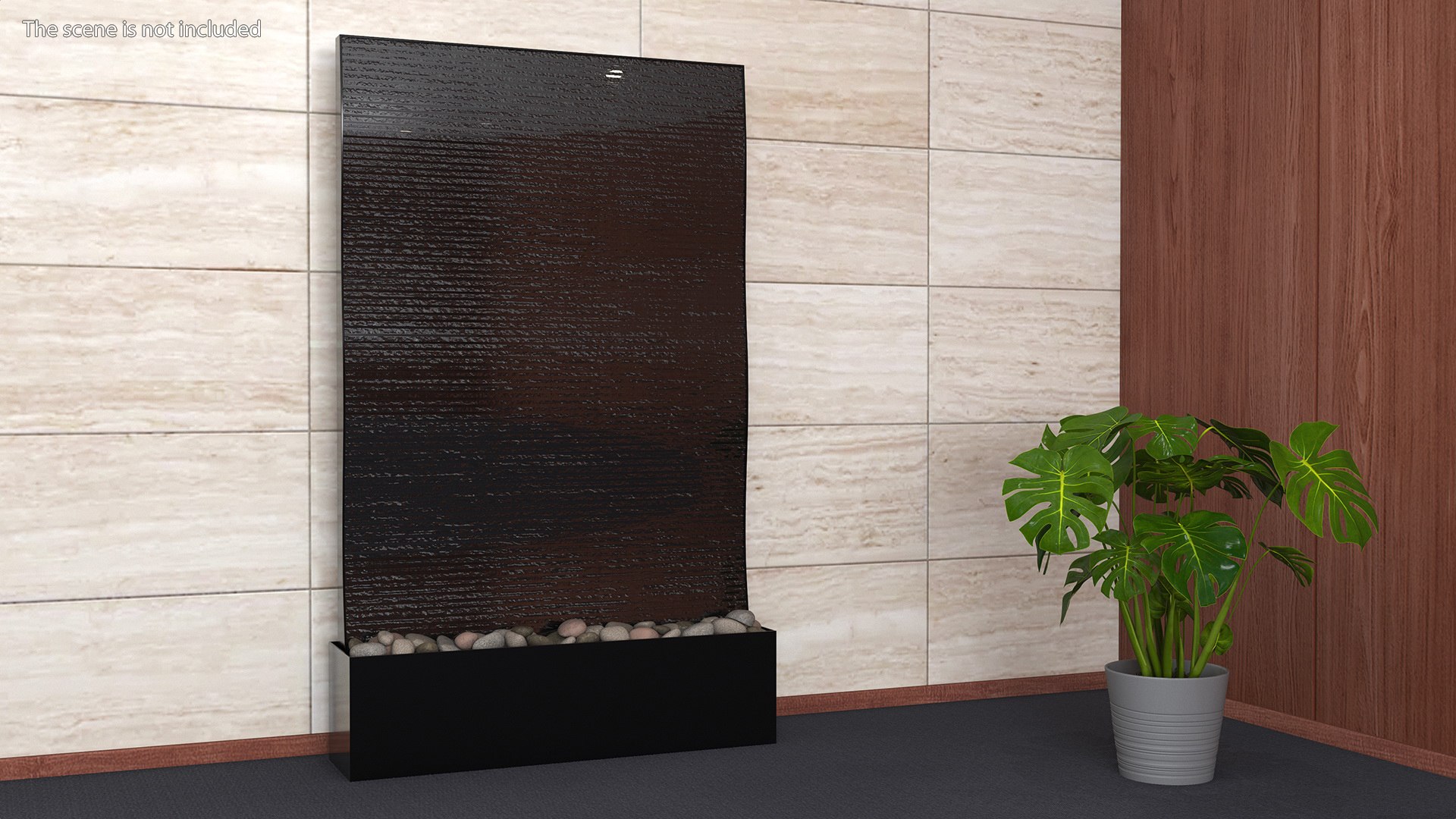 3D Modern Wall Fountain With Water - TurboSquid 2105585