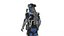 Futuristic Battle Robot 3D Model Rigged Game Ready