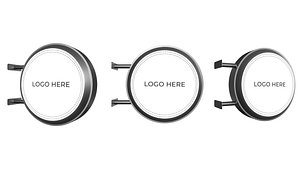 3D Round Light Box Shop Sign
