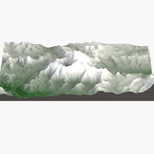 3d model mount everest landscape terrain