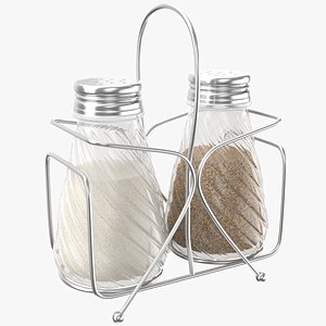 Salt And Pepper Rack With Shakers