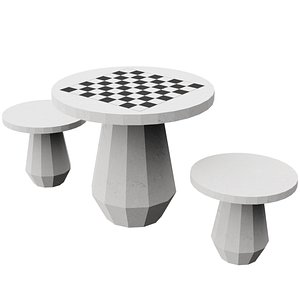 Concrete Chess Table