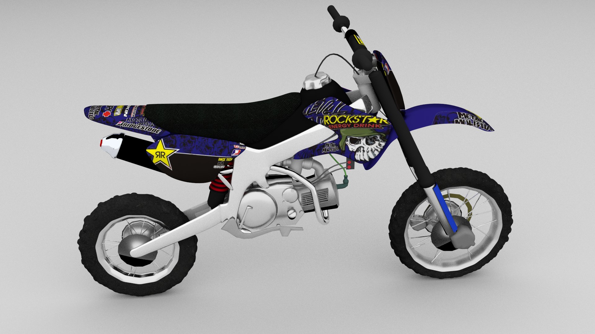 Black Rockstar Moto Cross para GTA San Andreas