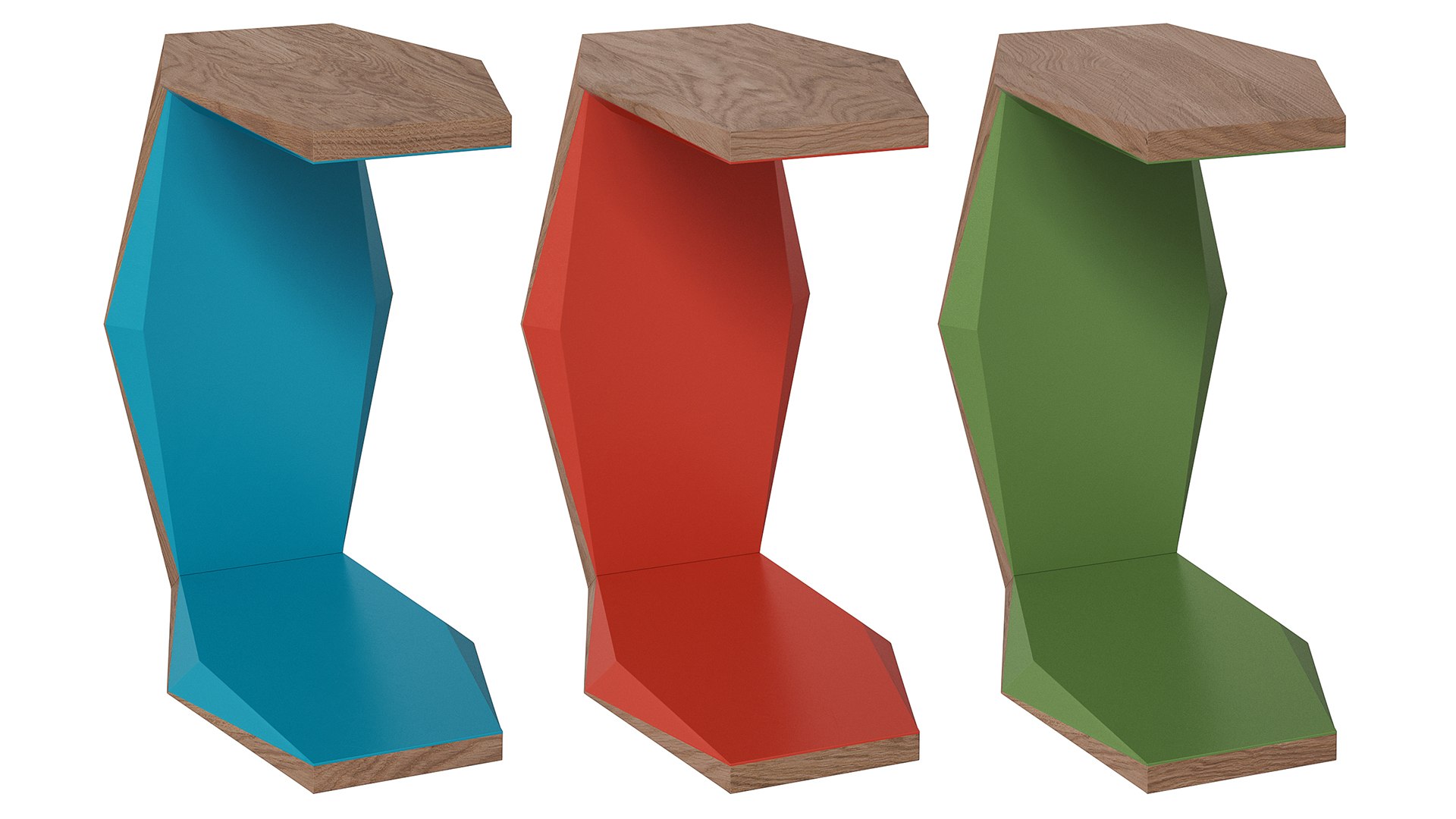 3D The Invisible Collection Origami C Occasional Tables Model ...