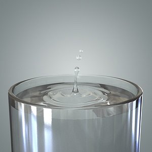 water splash drop 3d model