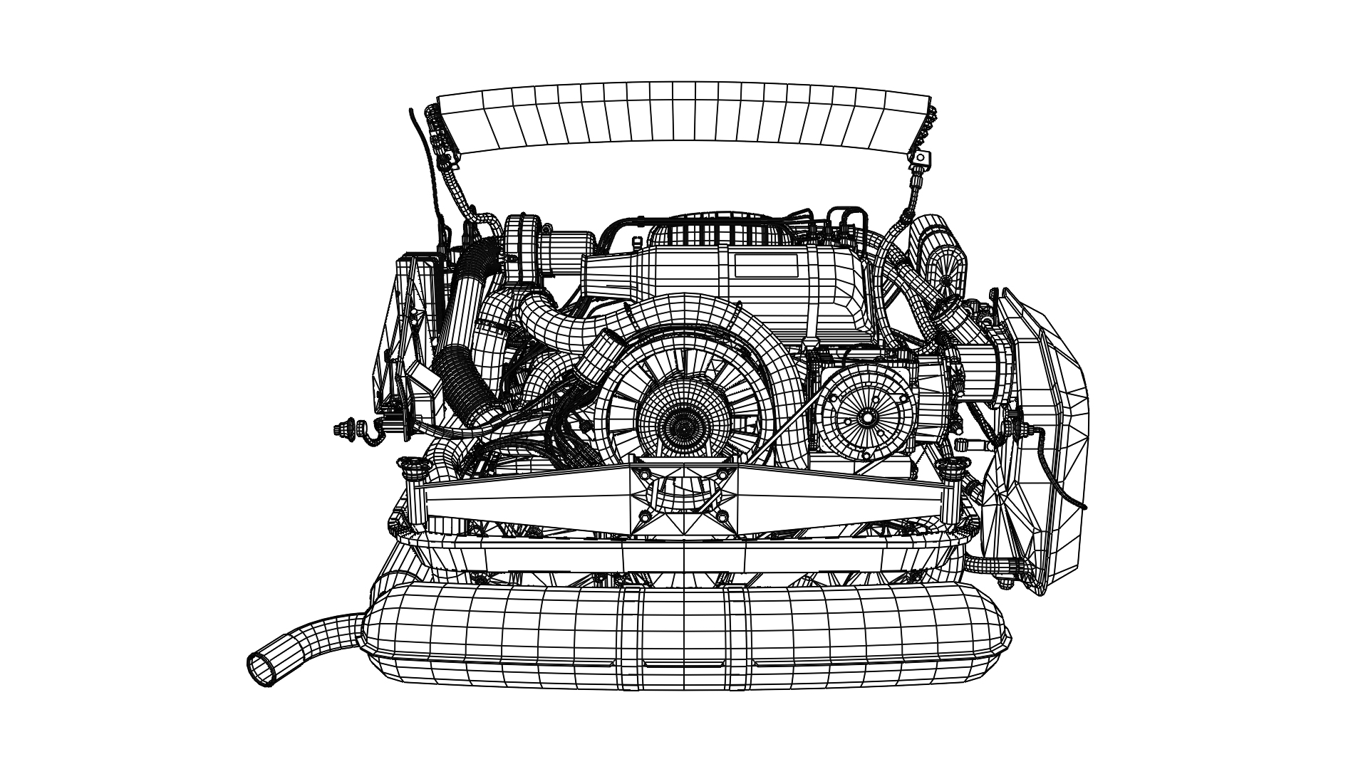 Porsche 911 SC Engine with 915 Gearbox 3D model TurboSquid 2012844
