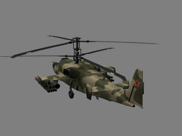 ka50 hocum russian gunship 3d model