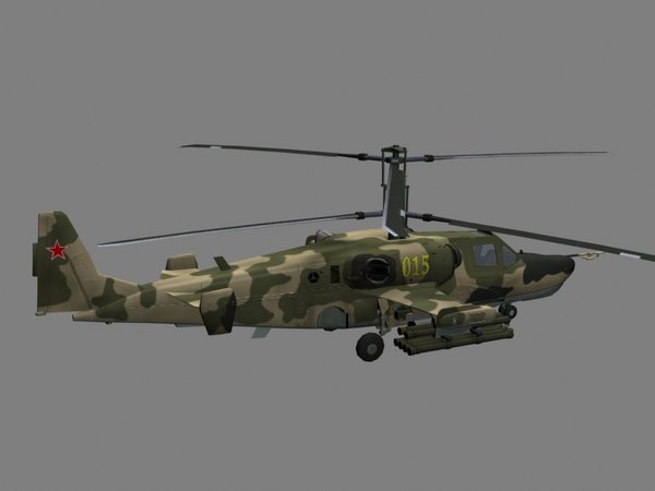 ka50 hocum russian gunship 3d model