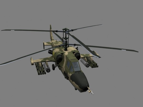 ka50 hocum russian gunship 3d model