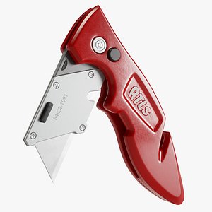 3D Metal Utility Knife with Hook model