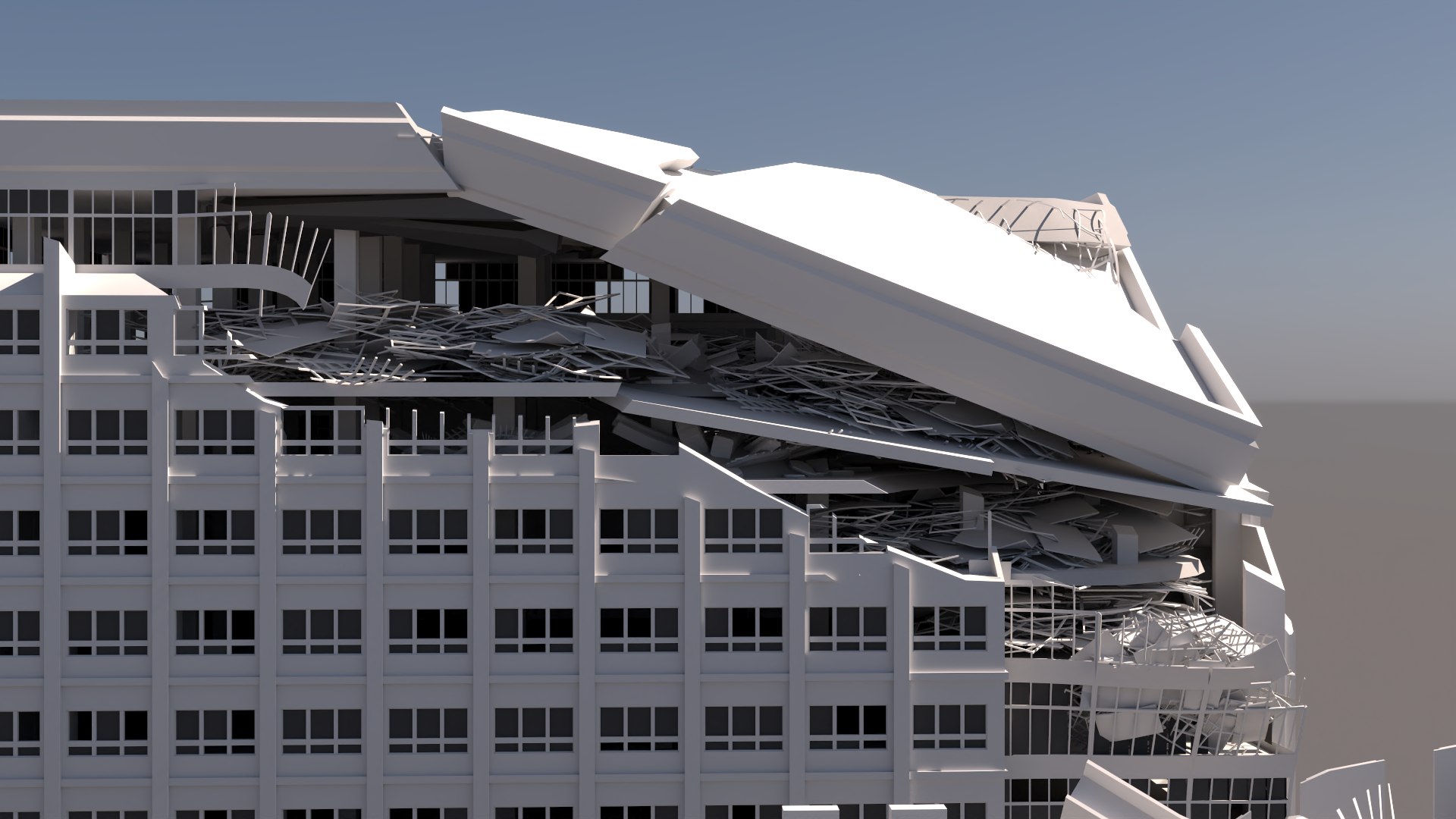 Destroyed Building 3D - TurboSquid 2162561