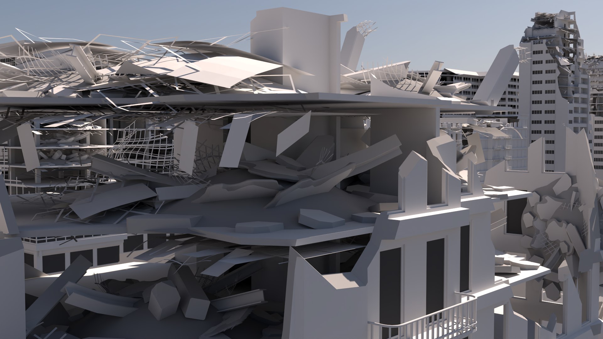 Destroyed Building 3D - TurboSquid 2162561