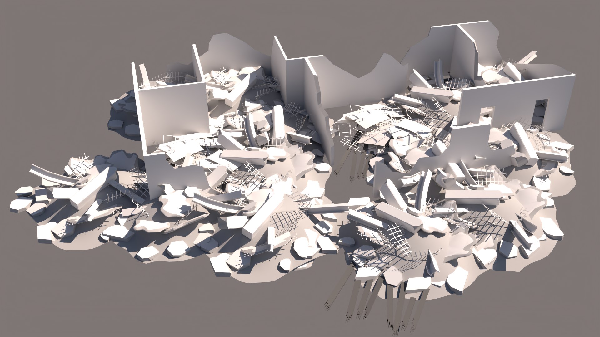 Destroyed Building 3D - TurboSquid 2162561
